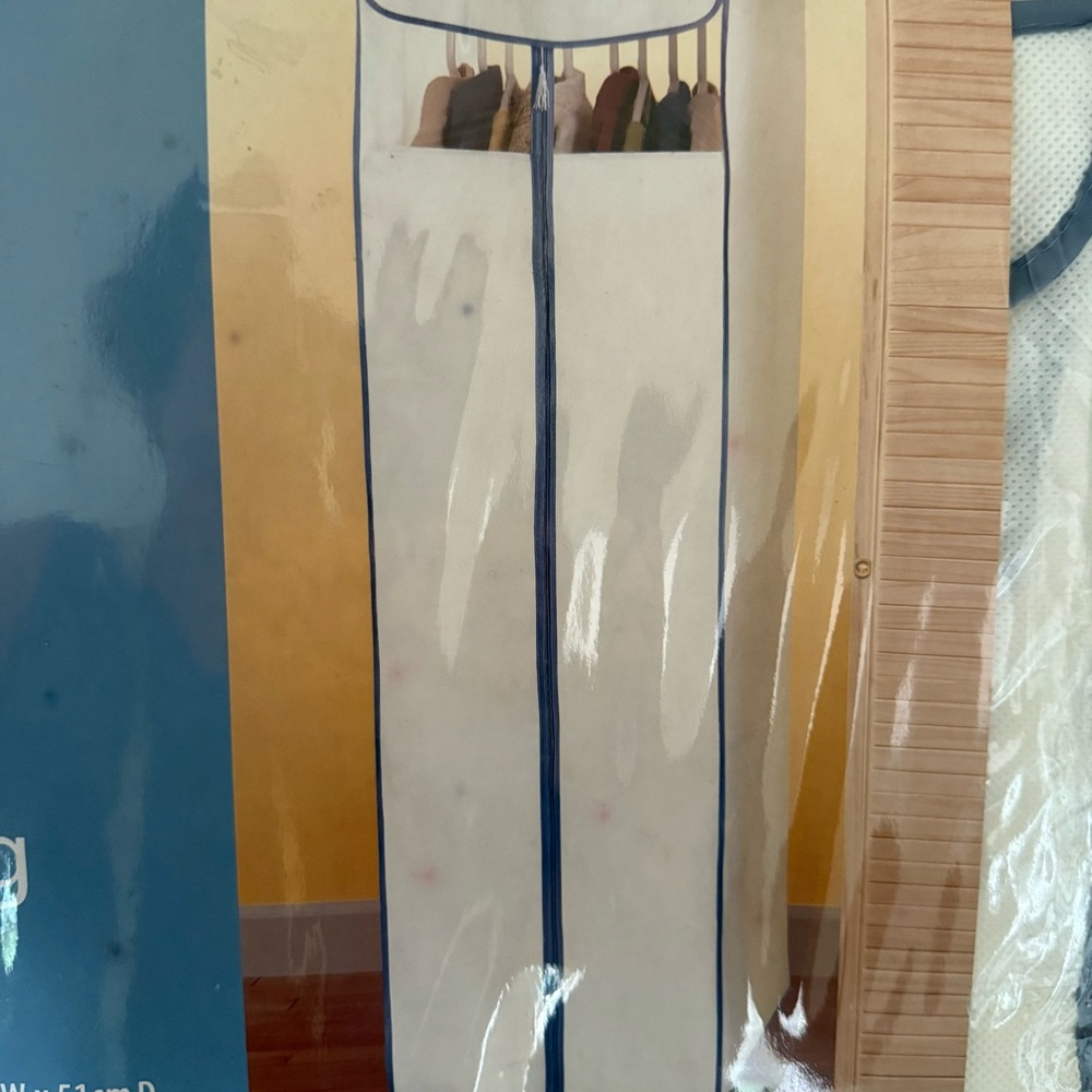 Hanging Dress Bag Mainstays Home White Jumbo Closet Organizer New 54x17x20" - Picture 4 of 5